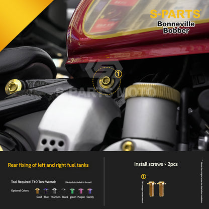 SPARTS Titanium Set Screws for Triumph Bonneville Bobber Motorcycle