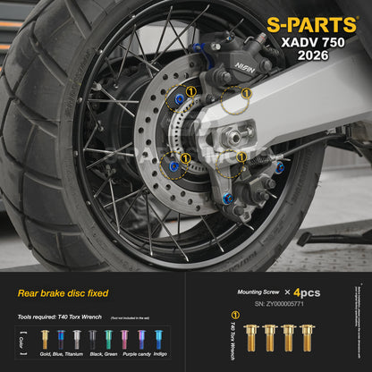 SPARTS Titanium Bolt Kit for Honda X-ADV 750 2026 Bodywork Fasteners