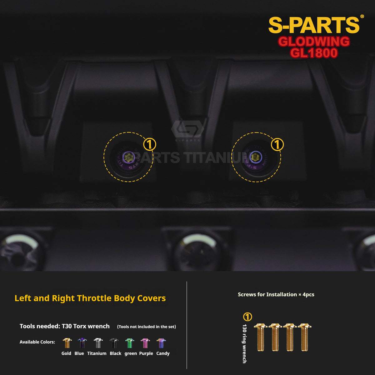 SPARTS Titanium Bolt Kit | Titanium for Honda Gold Wing GL1800 Motorcycle