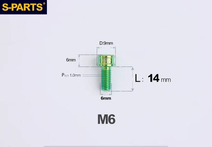 SPARTS M6×10–40mm SL Super Lightweight Titanium Socket Cap Bolts for Bicycles