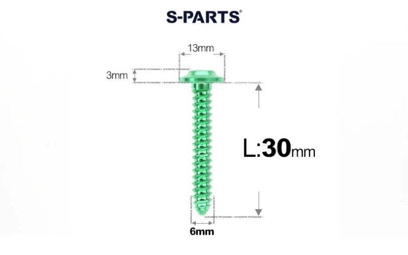 SPARTS M6 Titanium Flanged Button Head Self-Tapping Bolt D13