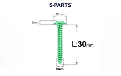 SPARTS M6 Titanium Flanged Button Head Self-Tapping Bolt D13