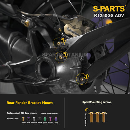 SPARTS Titanium Fairing, Spotlight & Accessory Bolt Kit for BMW R1250GS / ADV