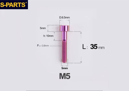 SPARTS M5 Titanium Socket Head Cap Bolts