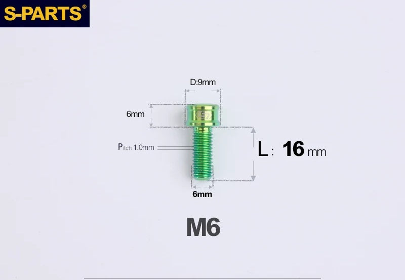 SPARTS M6×10–40mm SL Super Lightweight Titanium Socket Cap Bolts for Bicycles