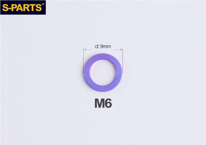 S-PARTS M3 / M4 / M5 / M6 / M8 / M10 / M12 TC4 Titanium Flat Washers forMotorcycles & Bicycles