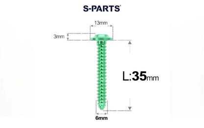 SPARTS M6 Titanium Flanged Button Head Self-Tapping Bolt D13