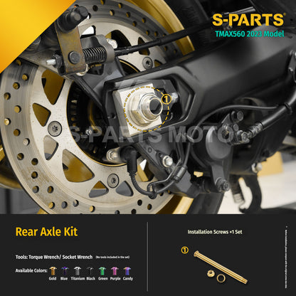 SPARTS Titanium Bolt Kit for Yamaha TMAX560 2023-Front & Cockpit System