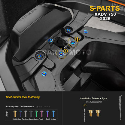 SPARTS Titanium Bolt Kit for Honda X-ADV 750 2026 Bodywork Fasteners