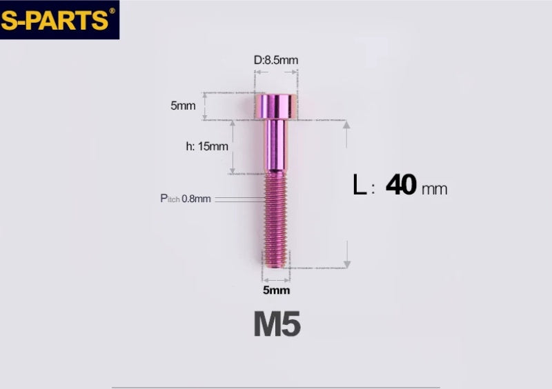 SPARTS M5 Titanium Socket Head Cap Bolts