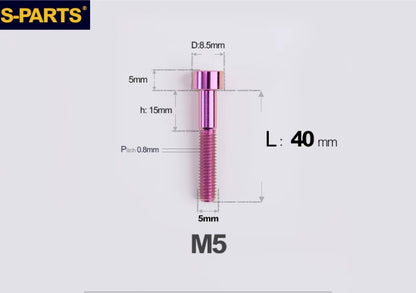 SPARTS M5 Titanium Socket Head Cap Bolts