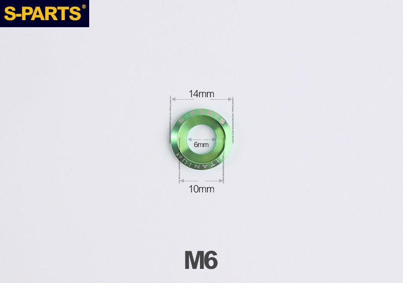 S-PARTS M3 / M4 / M5 / M6 / M8 / M10 / M12 TC4 Titanium Flat Washers forMotorcycles & Bicycles