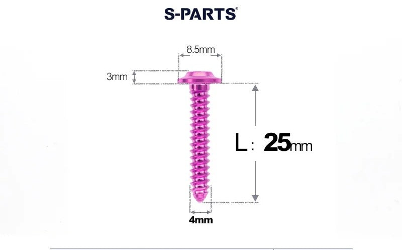 SPARTS M4 D8.5 Titanium Truss Head Self-Tapping Screws for Motorcycles