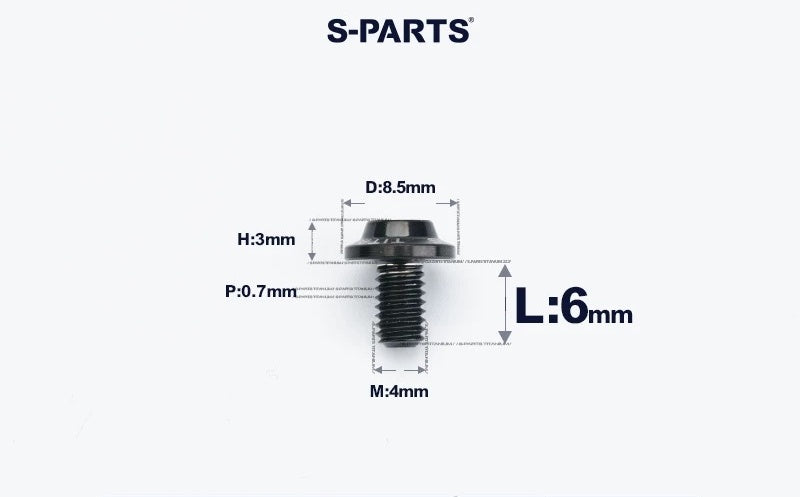 SPARTS M4✖️6–30mm D8.5 Titanium Torx Flanged Button Head Bolts