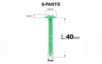 SPARTS M6 Titanium Flanged Button Head Self-Tapping Bolt D13