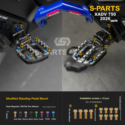 SPARTS Titanium Bolt Kit for Honda X-ADV 750 2026 Bodywork Fasteners