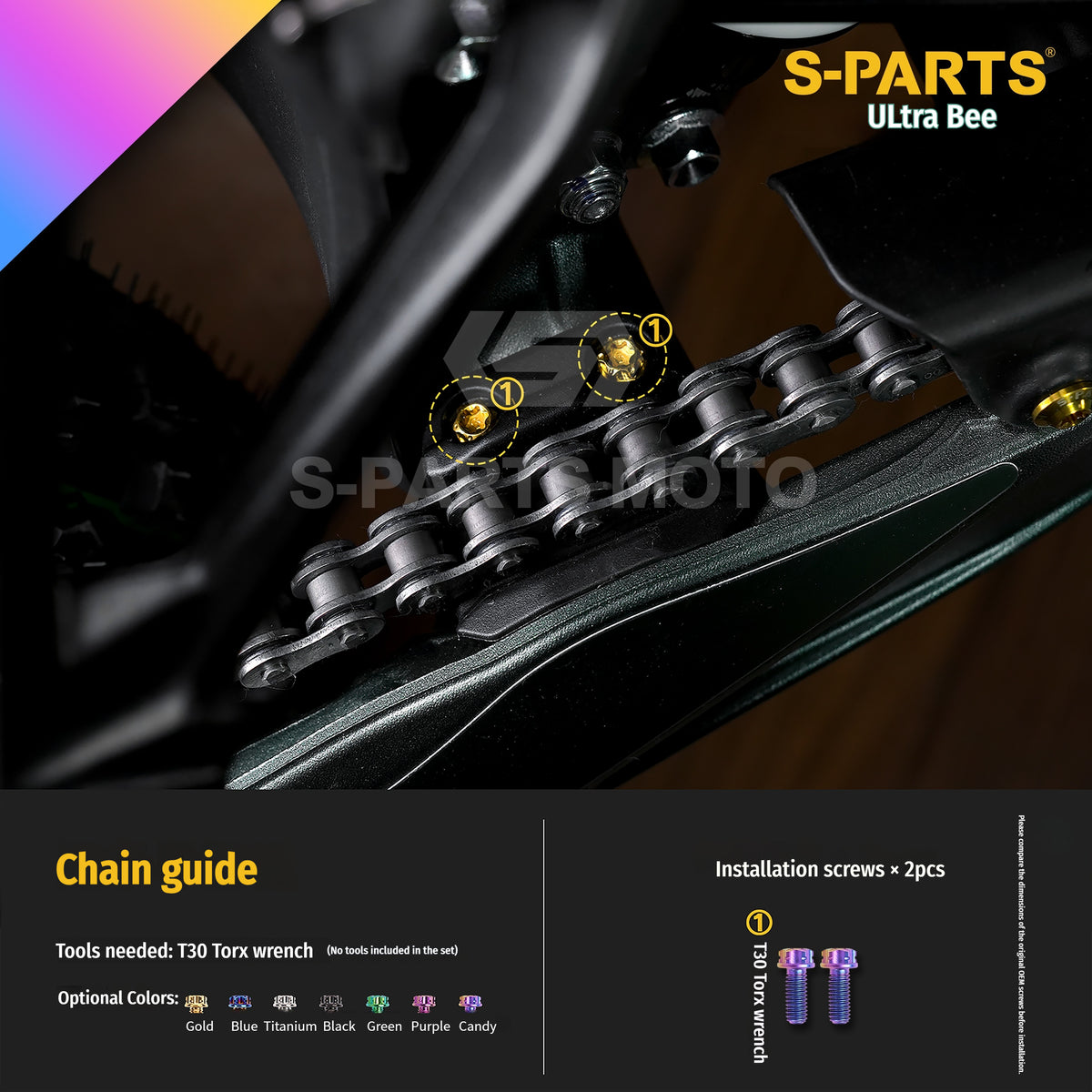 SPARTS Titanium Bolt Kit for Ultra Bee | Full Motorcycle Upgrade Set
