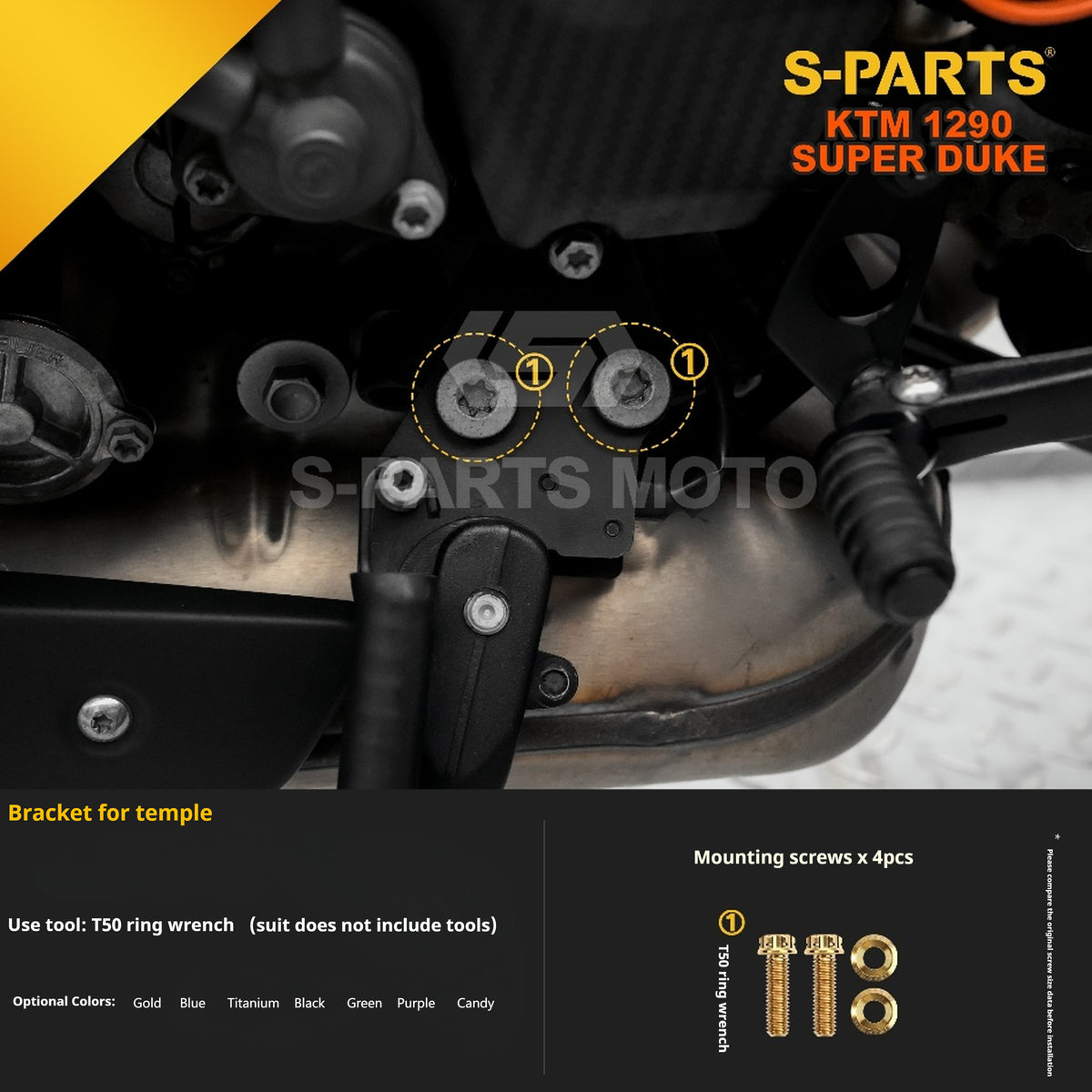 SPARTS Titanium Alloy Fasteners Compatible with KTM Super Duke 1290