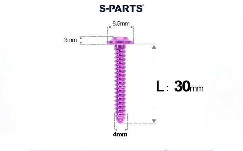 SPARTS M4 D8.5 Titanium Truss Head Self-Tapping Screws for Motorcycles