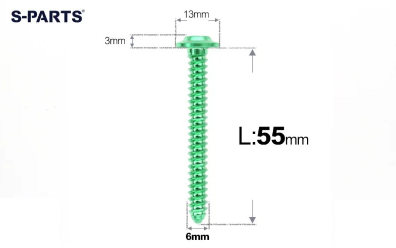 SPARTS M6 Titanium Flanged Button Head Self-Tapping Bolt D13