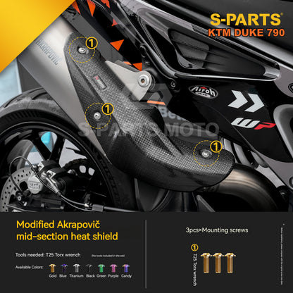 S-parts Titanium Engine Cover & Frame Bolt Kit for KTM DUKE 790 | Premium Grade 5 Power Hardware