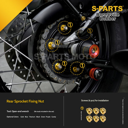 SPARTS Titanium Set Screws for Triumph Bonneville Bobber Motorcycle