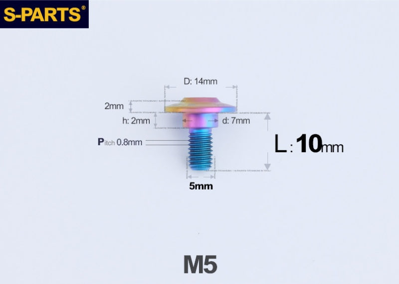 SPARTS M5 Titanium Button Head Shoulder Bolt