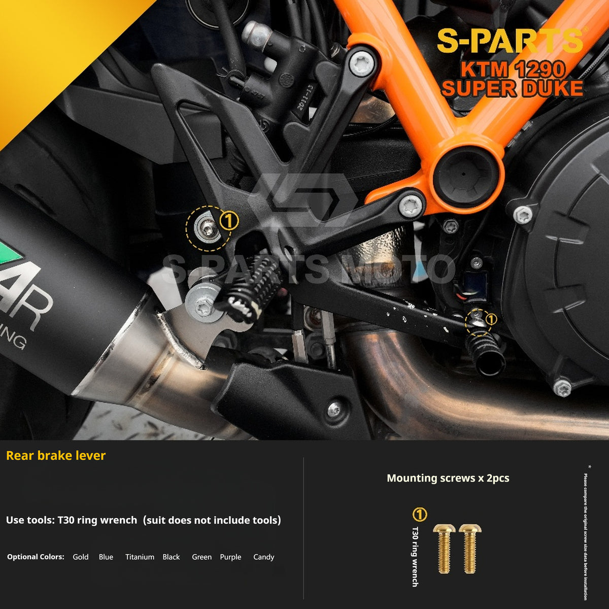 SPARTS Titanium Alloy Fasteners Compatible with KTM Super Duke 1290
