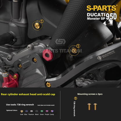SPARTS Titanium Bolt Kit for Ducati New Monster SP 950 – CNC Titanium Upgrade Kit