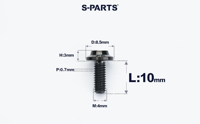 SPARTS M4✖️6–30mm D8.5 Titanium Torx Flanged Button Head Bolts