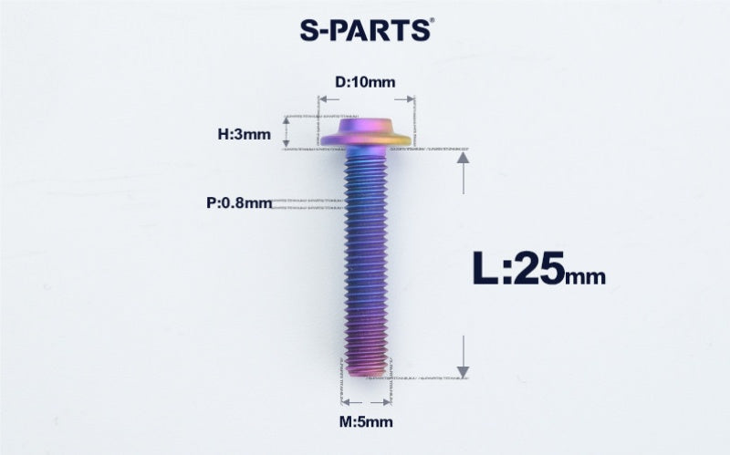 SPARTS A3 M5×L6-50 D10 Titanium Button Head Bolt for Motorcycle & Bicycle Lightweight Custom Fasteners