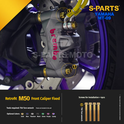 SPARTS Titanium Bolt Kit | TC4 Grade for  Yamaha MT-09 Motorcycle Fasteners