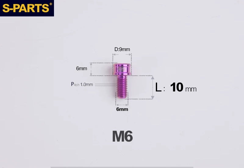 SPARTS M6×10–40mm SL Super Lightweight Titanium Socket Cap Bolts for Bicycles