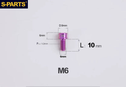 SPARTS M6×10–40mm SL Super Lightweight Titanium Socket Cap Bolts for Bicycles