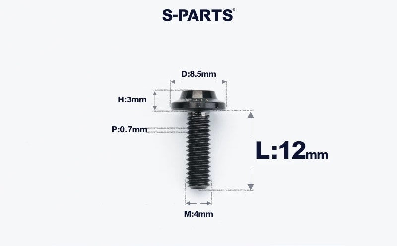 SPARTS M4✖️6–30mm D8.5 Titanium Torx Flanged Button Head Bolts