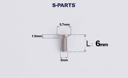 SPARTS Series M3 L6-30 Countersunk Titanium Bolt for motocycle