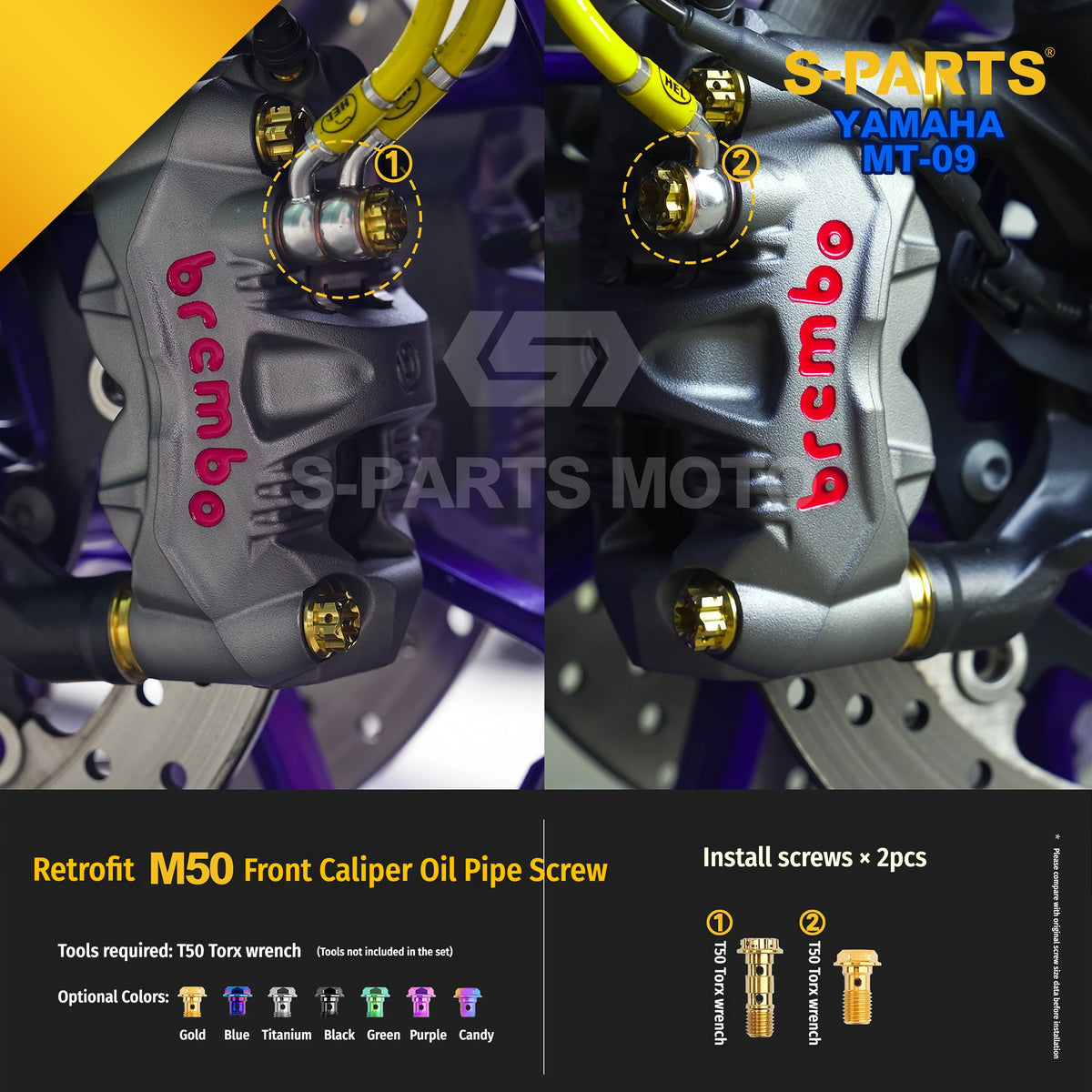 SPARTS Titanium Bolt Kit | TC4 Grade for  Yamaha MT-09 Motorcycle Fasteners