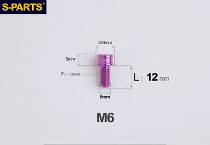 SPARTS M6×10–40mm SL Super Lightweight Titanium Socket Cap Bolts for Bicycles