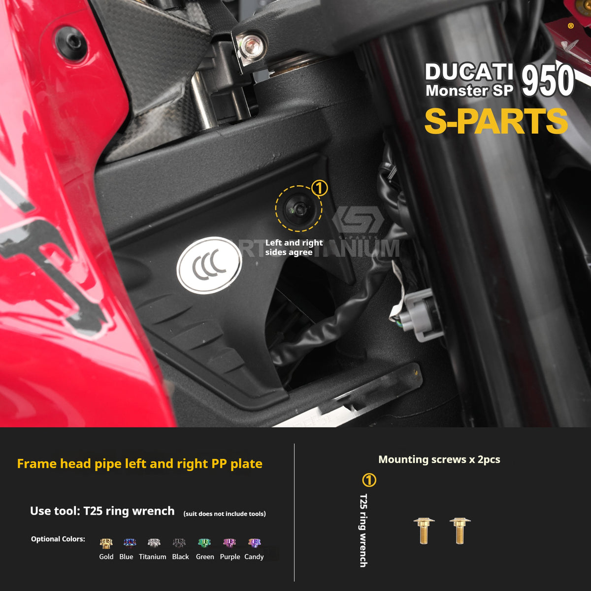 SPARTS Titanium Bolt Kit for Ducati New Monster SP 950 – CNC Titanium Upgrade Kit
