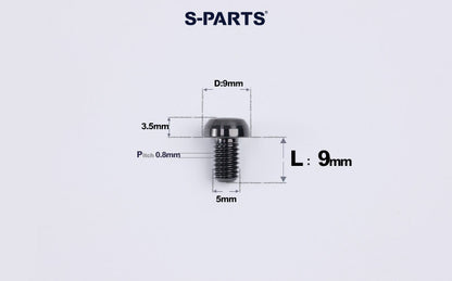 SPARTS A2 M5 Titanium Button Head Bolts for Bicycle Brake Caliper Upgrades Ultra-Light Fasteners