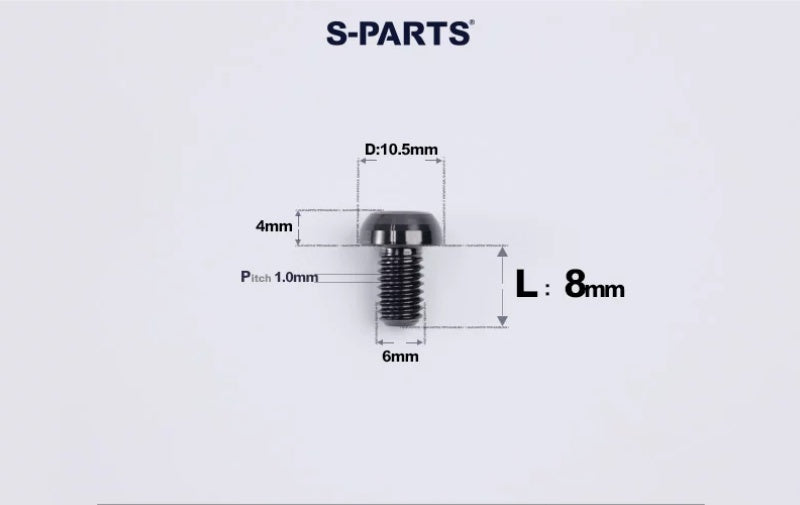 SPARTS M6×8–35mm Titanium Button Head Bolts for Bicycle Brake Calipers