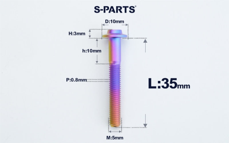 SPARTS A3 M5×L6-50 D10 Titanium Button Head Bolt for Motorcycle & Bicycle Lightweight Custom Fasteners