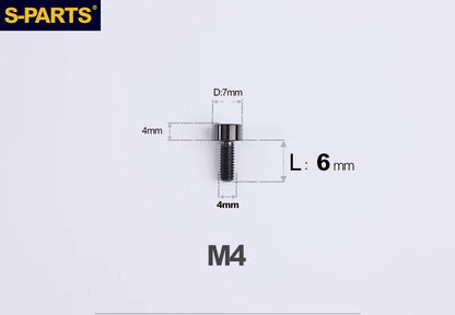 SPARTS Titanium Socket Head Bolts M4x6–25mm for Motorcycles