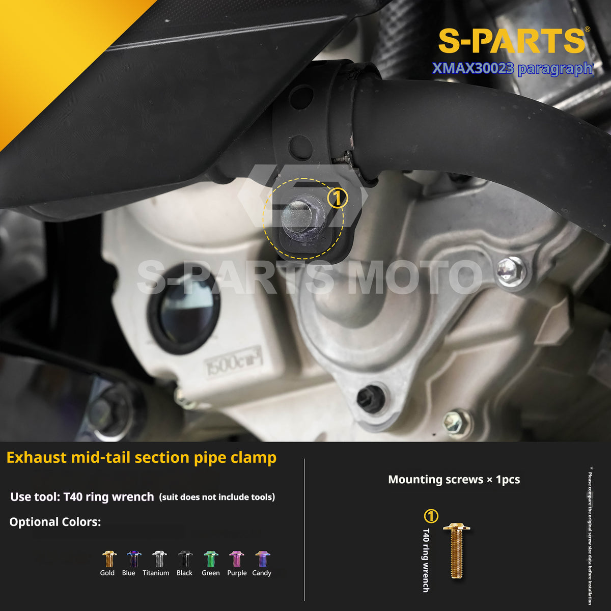 SPARTS Titanium Bolt Set for 2023 XMAX300 | Yamaha Motorcycle Titanium Bolt Upgrade