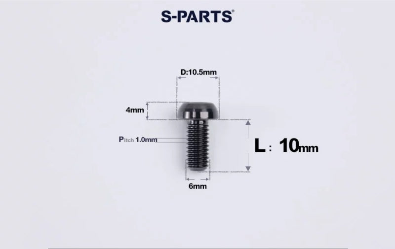 SPARTS M6×8–35mm Titanium Button Head Bolts for Bicycle Brake Calipers