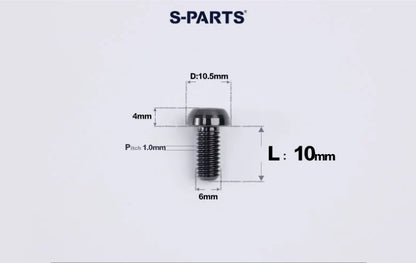 SPARTS M6×8–35mm Titanium Button Head Bolts for Bicycle Brake Calipers