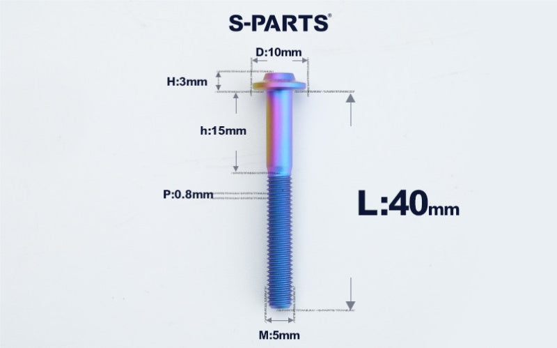 SPARTS A3 M5×L6-50 D10 Titanium Button Head Bolt for Motorcycle & Bicycle Lightweight Custom Fasteners