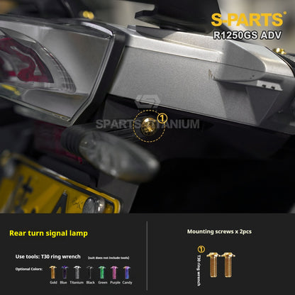 SPARTS Titanium Bolt Kit for BMW R 1250GS ADV – CNC Titanium Upgrade Kit