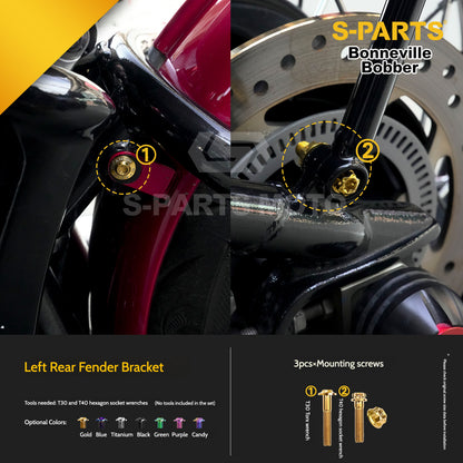 SPARTS Titanium Set Screws for Triumph Bonneville Bobber Motorcycle