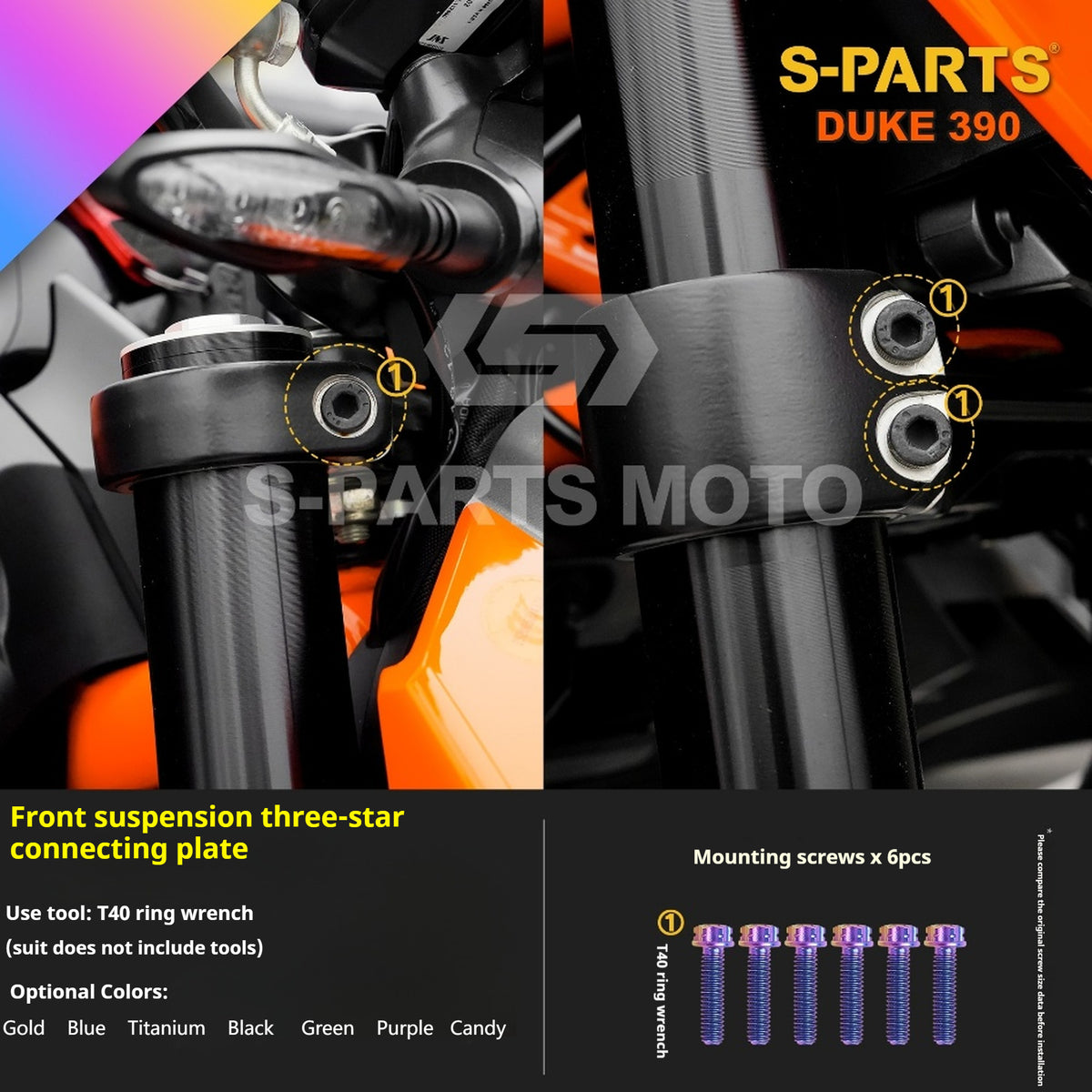 SPARTS KTM Duke 390 Full Bike Titanium Bolt Kit | Premium TC4 Motorcycle Fasteners
